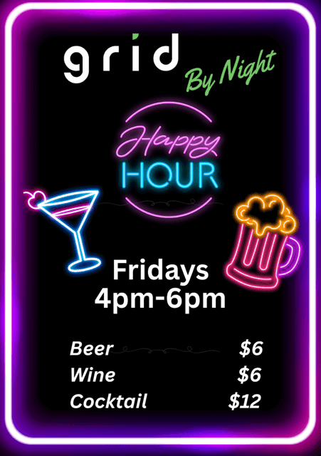 Happy Hour Cocktails & Drinks at The Grid Cafe Oran Park